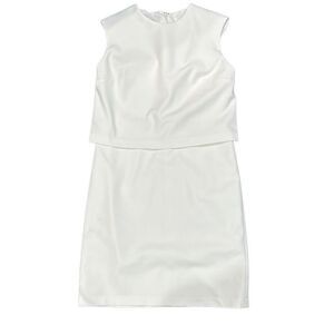 SHOSHANNA Nuri Stretch White Sheath Shift Cocktail Party Dress Made in USA Size